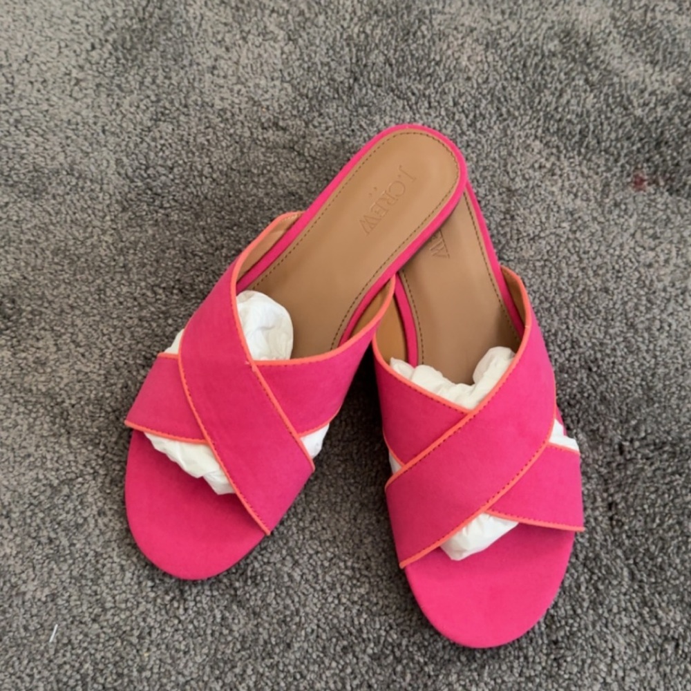 J crew suede slippers